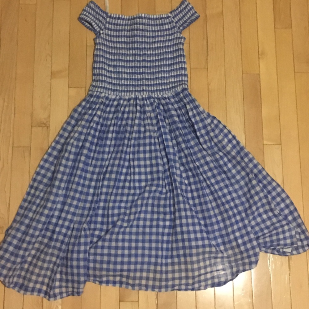 J Crew Blue Gingham Beach Dress